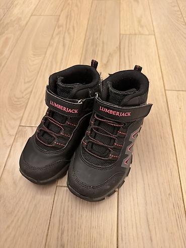 Botinkalar: Lumberjack uşaq botları - 27 ölçü - Rəng: qara, çəhrayı detal və — 1