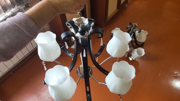 metbex lusturlari: Çılçıraq, 5 lampa, Taxta