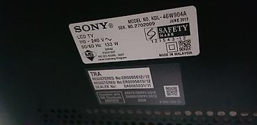 şüşə: Sony LCD TV – Model KDL-46W904A, 46 düym - Ekran: 46" LCD, Full HD — 5