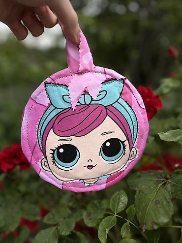 bamboo tekstil: Mətbəx üçün dairəvi tutacaqlar dəsti – parça pot-holder/əlcəklər - — 6