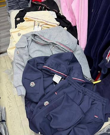 tech flecce: Женский спортивный костюм Moncler - Комплект: худи на молнии с — 2