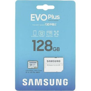 yaddas kart: Samsung 128GB Evo plus orijinal Dron, telefon, fotoaparat və kamera