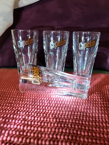 Čaše: Case nove,vintaz Cepelin italijanske. Case komada 4 u ceni. puno — 2