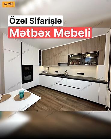 Ev və bağ: Sifarişlə mətbəx dəsti, Özü çəkən petlələr, MDF, Kredit yoxdur — 2