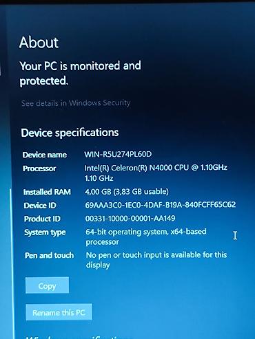 atv plus servis: İşlənmiş ASUS Vivobook, 13.5 ", Intel Celeron, < 128 GB, Ünvandan götürmə, Pulsuz çatdırılma — 3
