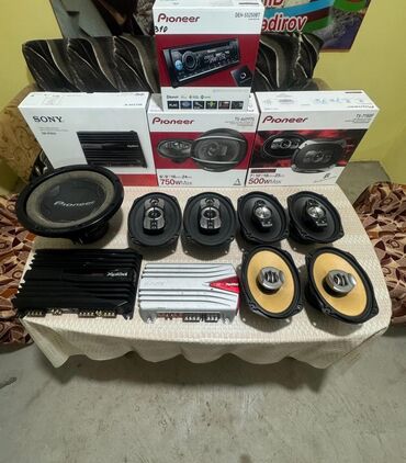 Dinamiklər və sabvuferlər: Avtomobil üçün tam audio sistemi Komponentlər: - Pioneer 6x9 (16x24 — 5