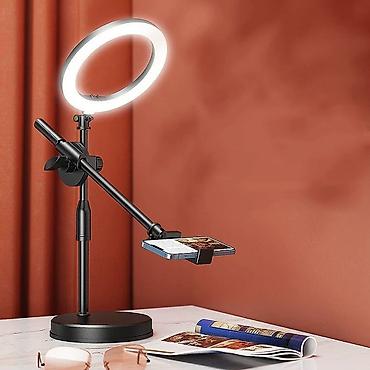 study lamp: Настольный штатив с кольцевой LED-подсветкой и держателем для — 5