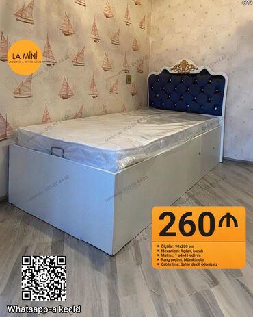 tek kıravat: Təknəfərlik çarpayı, Bazalı, Matras ilə