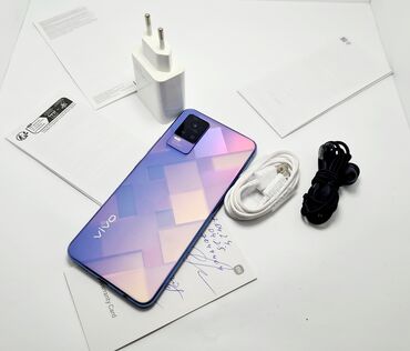 узген телефон: Vivo V21e 5G, Б/у, 256 ГБ, цвет - Синий, 2 SIM