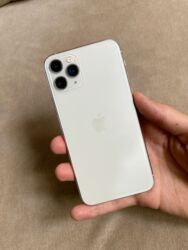 бу айфон 11 про макс: IPhone 11 Pro, Колдонулган, 256 ГБ, White Titanium, 85 %