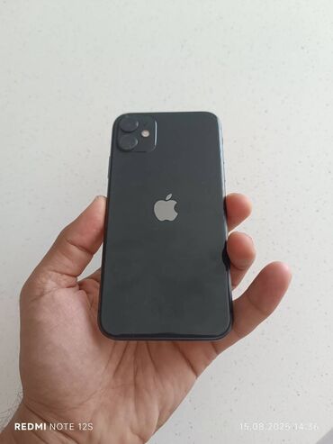 Apple iPhone: IPhone 11, 128 GB, Qara, Barmaq izi, Face ID