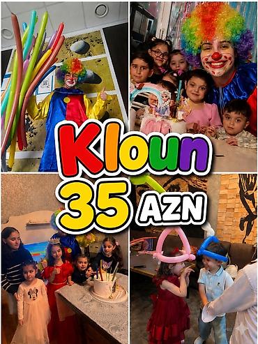 ✨ Proqrama daxildir: 🤡 Şən kloun və maraqlı oyunlar 🎈 Şar şou və