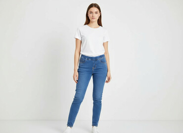 jeans cross: Denim Co, Jeansy damskie, rozmiar XS
