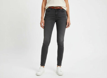 srebrne jeansy: Jeansy damskie, rozmiar M