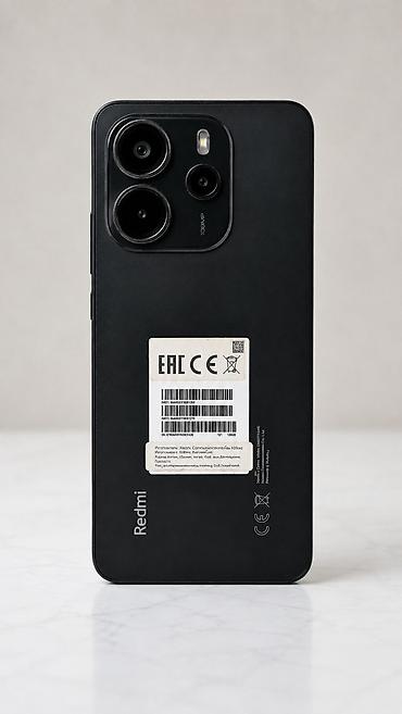 обычные часы: Redmi, Redmi Note 14, Б/у, 128 ГБ, цвет - Черный, 2 SIM — 2