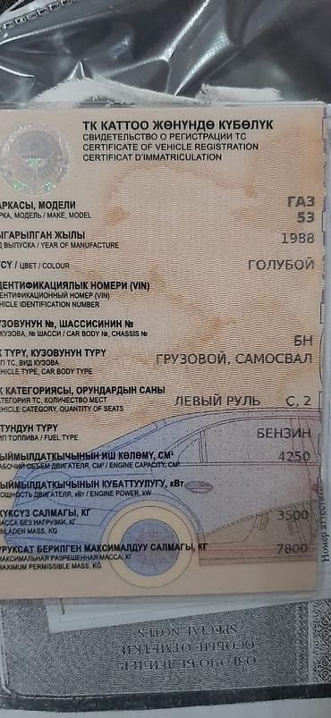 ГАЗ : 1988 г., 4.2 л, Бензин, Пикап