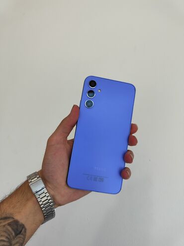 самсунг телефон: Samsung A34, 128 ГБ, цвет - Голубой, Кнопочный, Отпечаток пальца