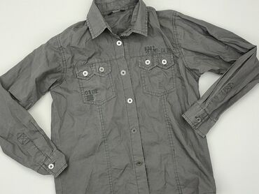 Shirts: Shirt 10 years, condition - Fair, pattern - Monochromatic, color - Grey