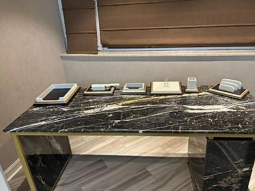 ofis kresloları ucuz: Ofis ev masa 2 mt 1 mt usdu bahali mermer 400 azn işlenmeyib — 1