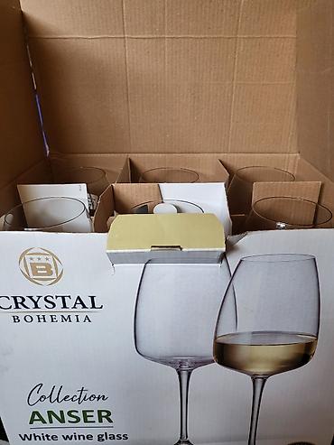 Čaše: Case nove za vino,Bohemija kristal. Case za vino,tanji — 3