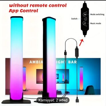 disko isiqlar: Şəkil və videolar üçün istifadə oluna bilən iki ədəd RGB işıq çubuğu