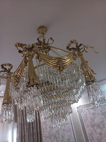 barez gips: Çılçıraq, 10 və daha çox lampa, Metal — 1