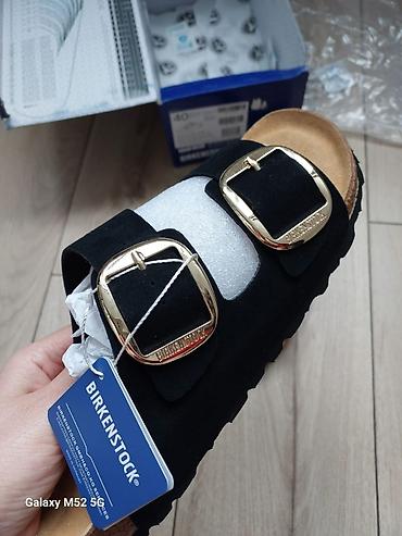 шлепка: Босоножки, 40, Birkenstock, Новый, цвет - Черный, Самовывоз — 2