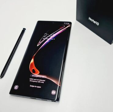 Samsung: Samsung Note 10 Plus, 256 GB, rəng - Göy, Sensor, Barmaq izi, Simsiz şarj