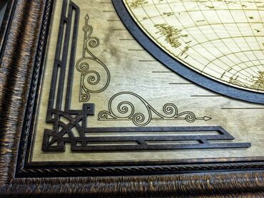 Картины: Элегантное настенное панно с изображением карты мира по версии — 7