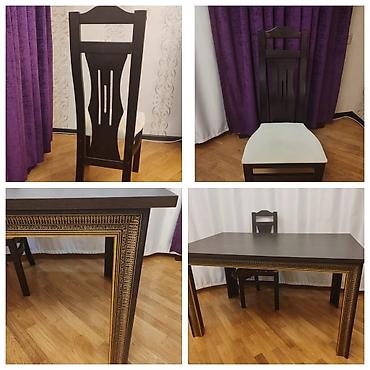 Digər mebel: ElmiraxMasa desti tecili satılır 1.40 x 90, acilmir 6 ədəd stullu var — 1