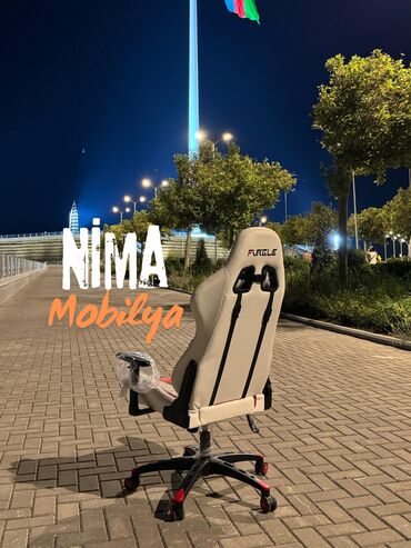 Ofis və oyun kresloları: Yeni, Təkərli, Qolları tənzimlənir, Dəri — 28