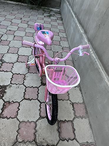 Детские велосипеды: Детский велосипед с дизайном «Холодное сердце» (розовый) - Колеса: 16 — 3