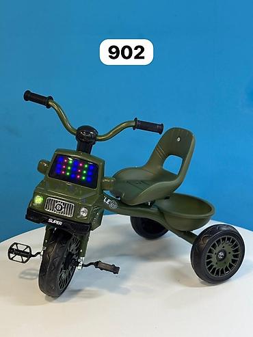 №: 16310 Məhsulun adı: Üçtəkərli velosiped Hello Kids 73968624, haki