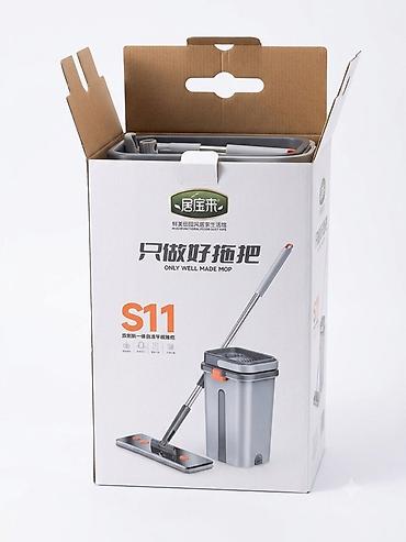 7st cleaner: Комплект для мытья полов S11 с ведром и шваброй - Двухкамерное ведро — 3
