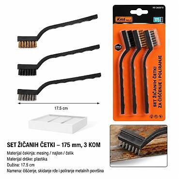 KMT Čelika četka 9363510 Set žičanih četki – 175 mm, 3 kom (Kmt