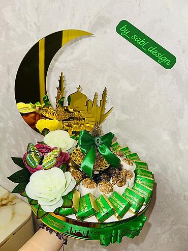 Hədiyyə bağlamaları: Hədiyyə səbəti, rəng - Yaşıl — 1