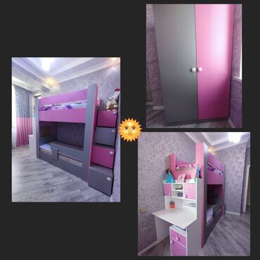 глория мебель: 🌞Genc otaq mebeli Satilir 650 azn 2 mertebe carpayi Dolab ve yazi