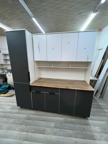 кухонный шкаф для посуды цена: Ашкана гарнитуру, Жаңы, түсү - Ак, МДФ, Акылуу жеткирүү, Акысыз жеткирүү