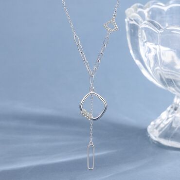 подарок на 14 февраля девушке: Цепочка серебряная с кулоном/серебро/925 проба ✅ Подарочная