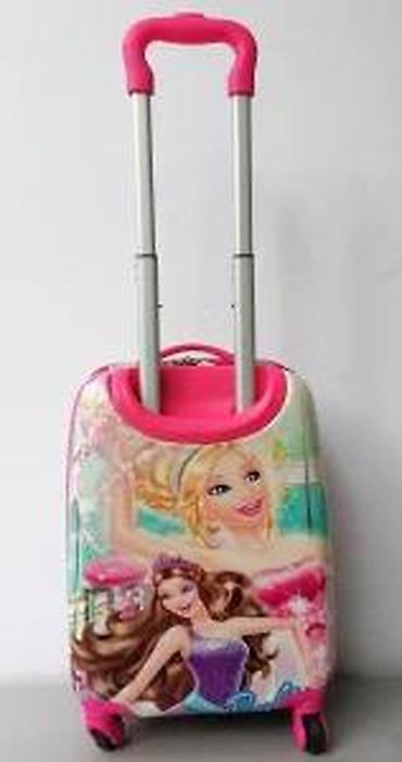 Rančevi, torbe i koferi: Dečji kofer na točkiće – Barbie motiv - Tvrda školjka sa sjajnim — 14