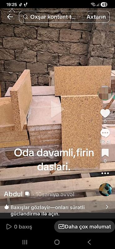 gips blok: Firin daslari,Oda davamli — 1