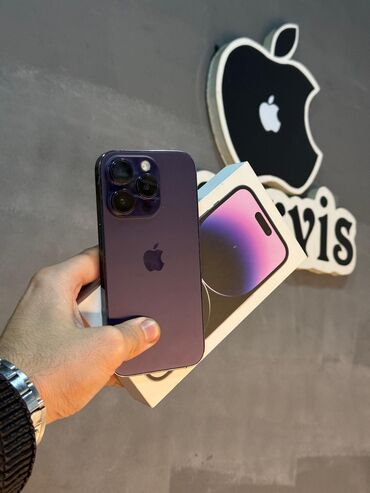 iphone 14pro mex telefon: IPhone 14 Pro, 256 GB, Deep Purple, Face ID