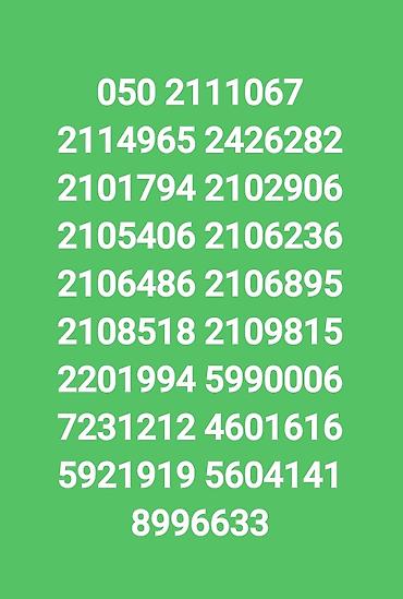 Nömrə: ( 050 ) ( 5990006 ), Yeni