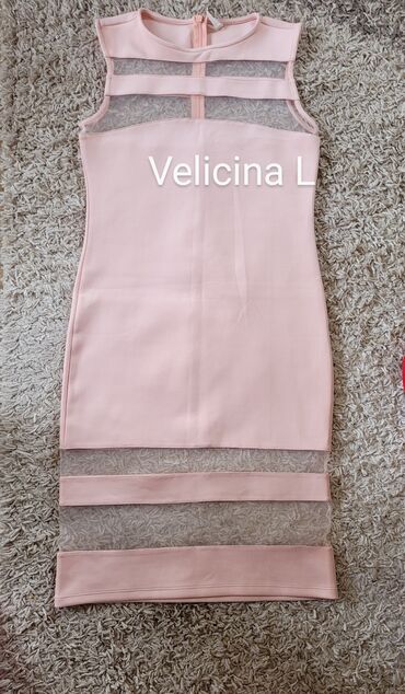 letnje haljine od viskoze: L (EU 40), bоја - Roze, Drugi stil