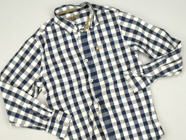 Shirts: Shirt 11 years, condition - Perfect, pattern - Cell, color - Grey