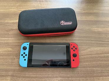 Başlıq: Nintendo Switch V2 (Neon Red/Blue) — Əla vəziyyətdə + Çexol