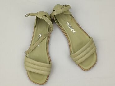 czarne sandały na szpilce ccc: Venezia, Sandały damskie, rozmiar 38