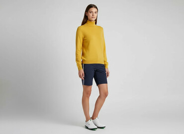 zara zolty sweter: Golf damski, rozmiar S