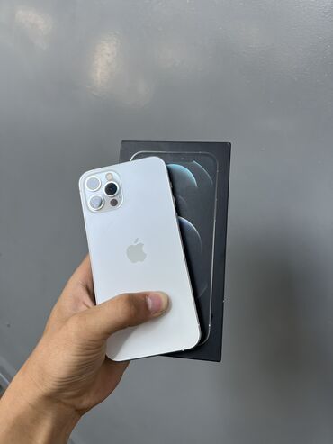 поко м5 бу: IPhone 12 Pro, Колдонулган, 128 ГБ, Ак, Каптама, Куту, 78 %