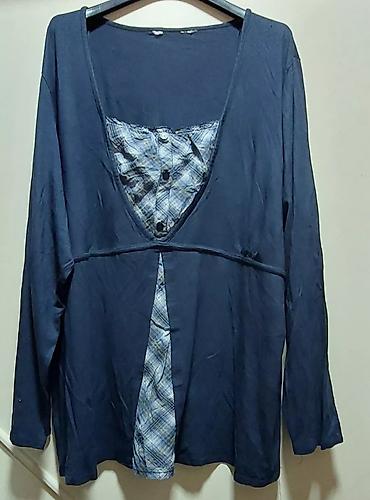 nike ax: Ženska bluza/tunika s dugim rukavima, tamnoplava, sa ušivenim — 1